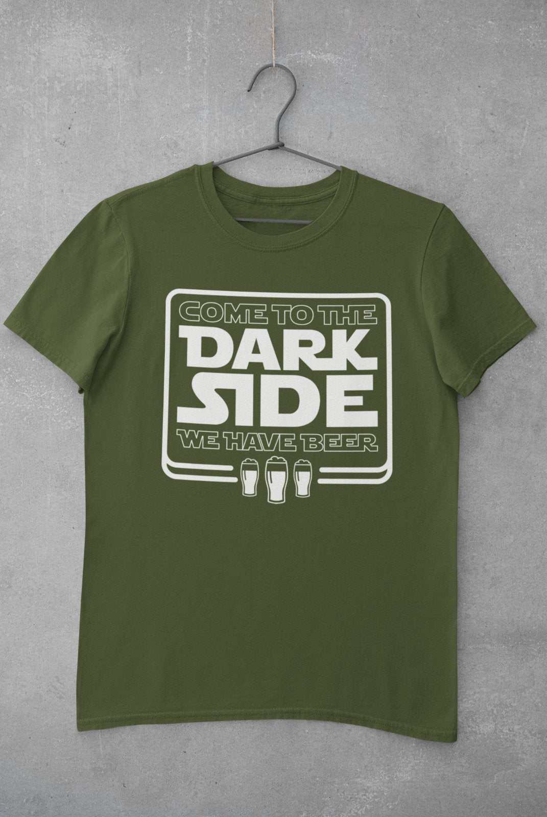 Funny T-Shirt Come To The Dark Side We Have Beers Wars Star Vader Darth Parody T-Shirt