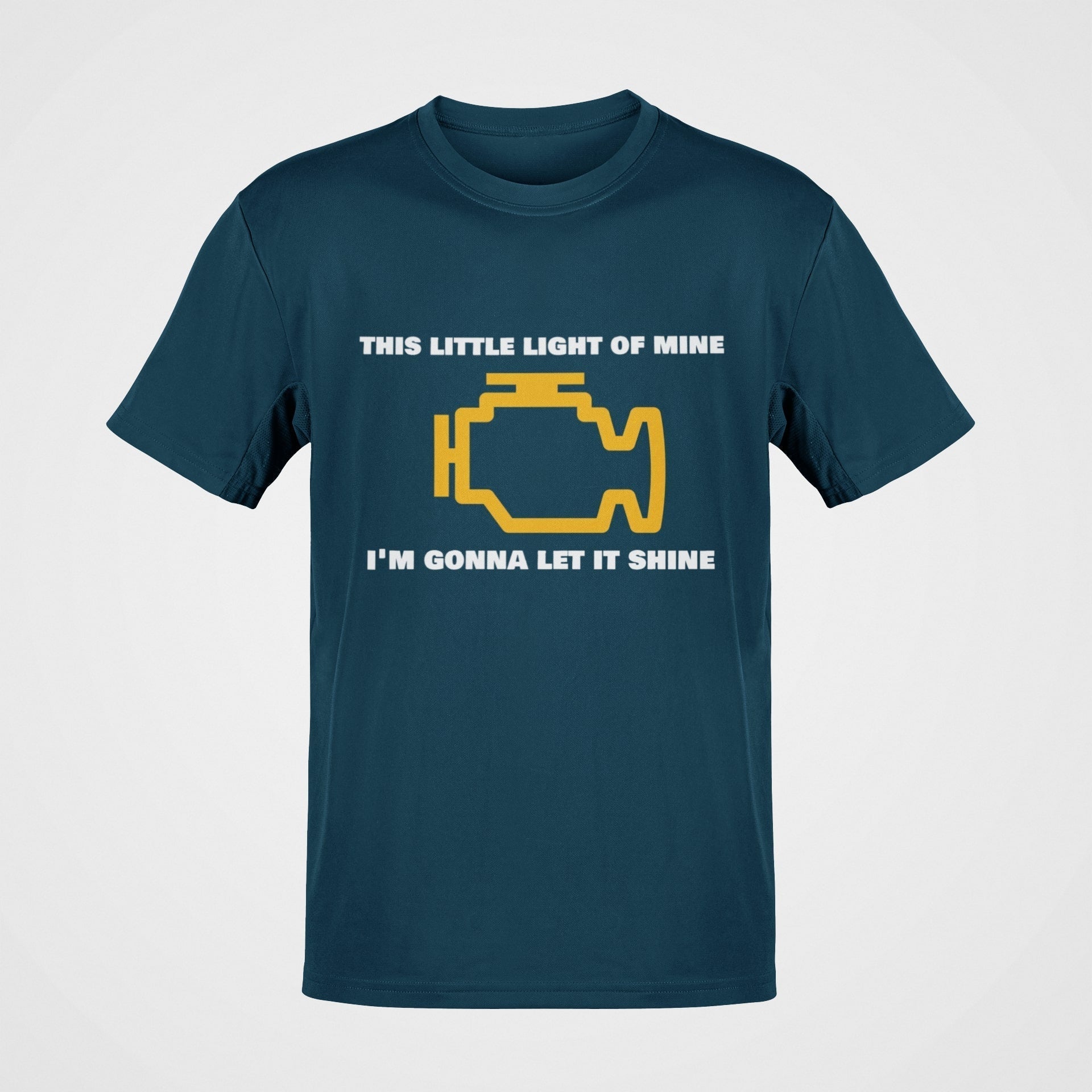 Funny T-Shirt Engine Warning Light This Little Light Of Mine Car Joke Gift T-Shirt