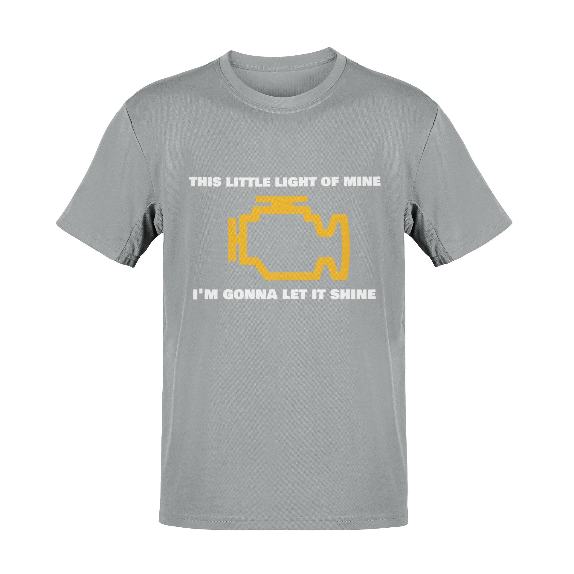 Funny T-Shirt Engine Warning Light This Little Light Of Mine Car Joke Gift T-Shirt