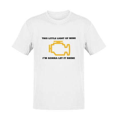 Funny T-Shirt Engine Warning Light This Little Light Of Mine Car Joke Gift T-Shirt