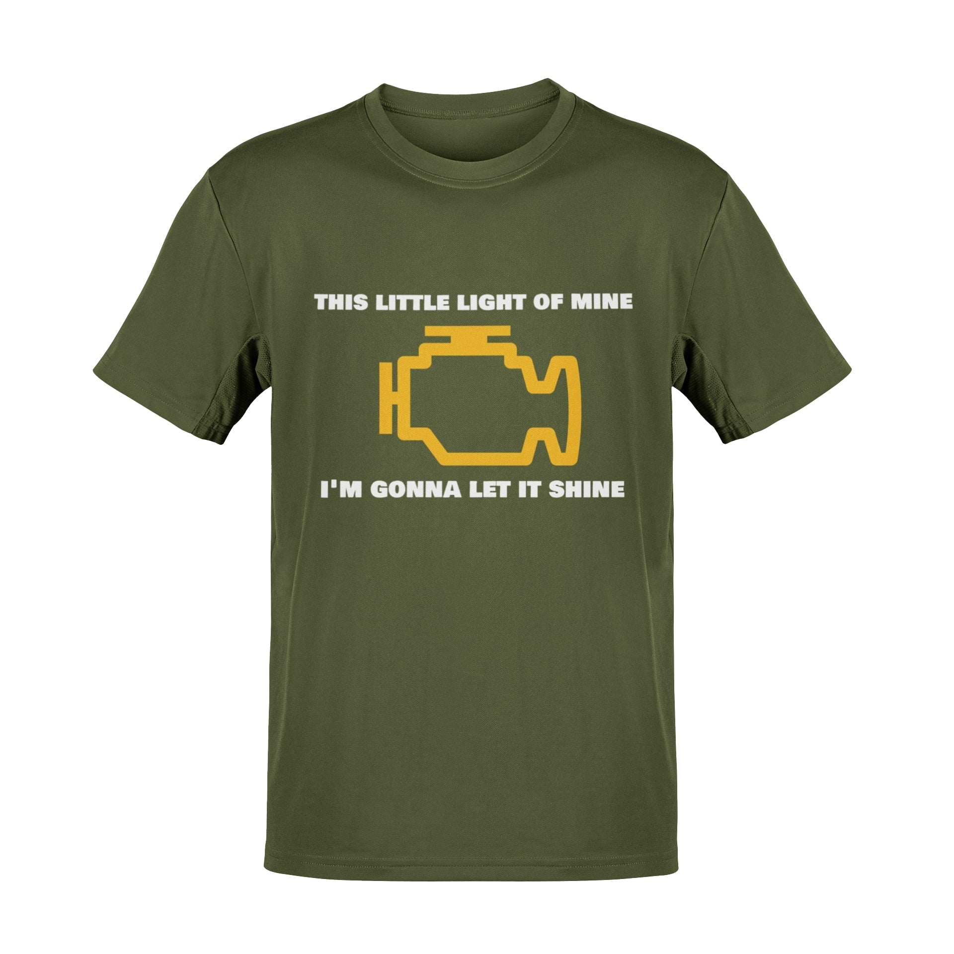 Funny T-Shirt Engine Warning Light This Little Light Of Mine Car Joke Gift T-Shirt