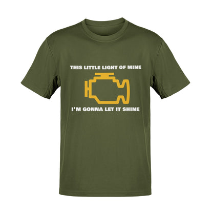 Funny T-Shirt Engine Warning Light This Little Light Of Mine Car Joke Gift T-Shirt