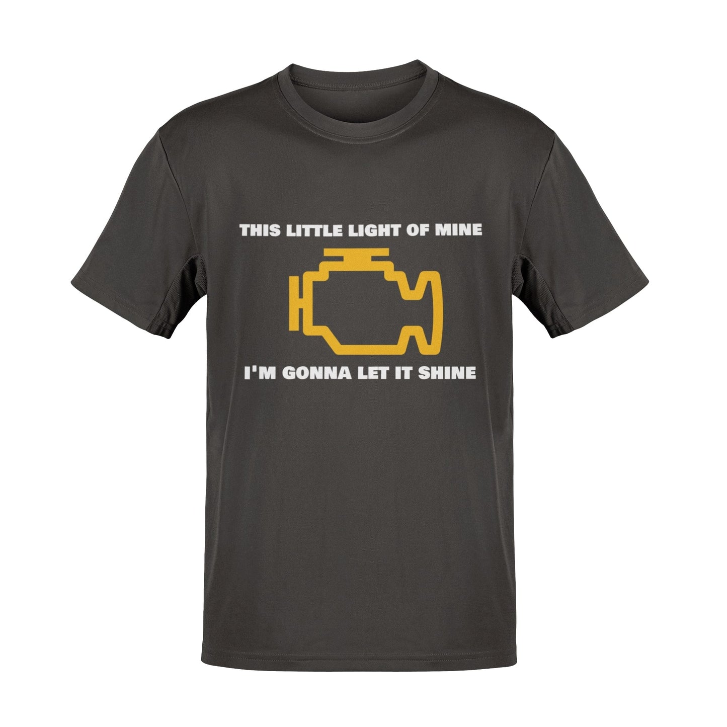 Funny T-Shirt Engine Warning Light This Little Light Of Mine Car Joke Gift T-Shirt