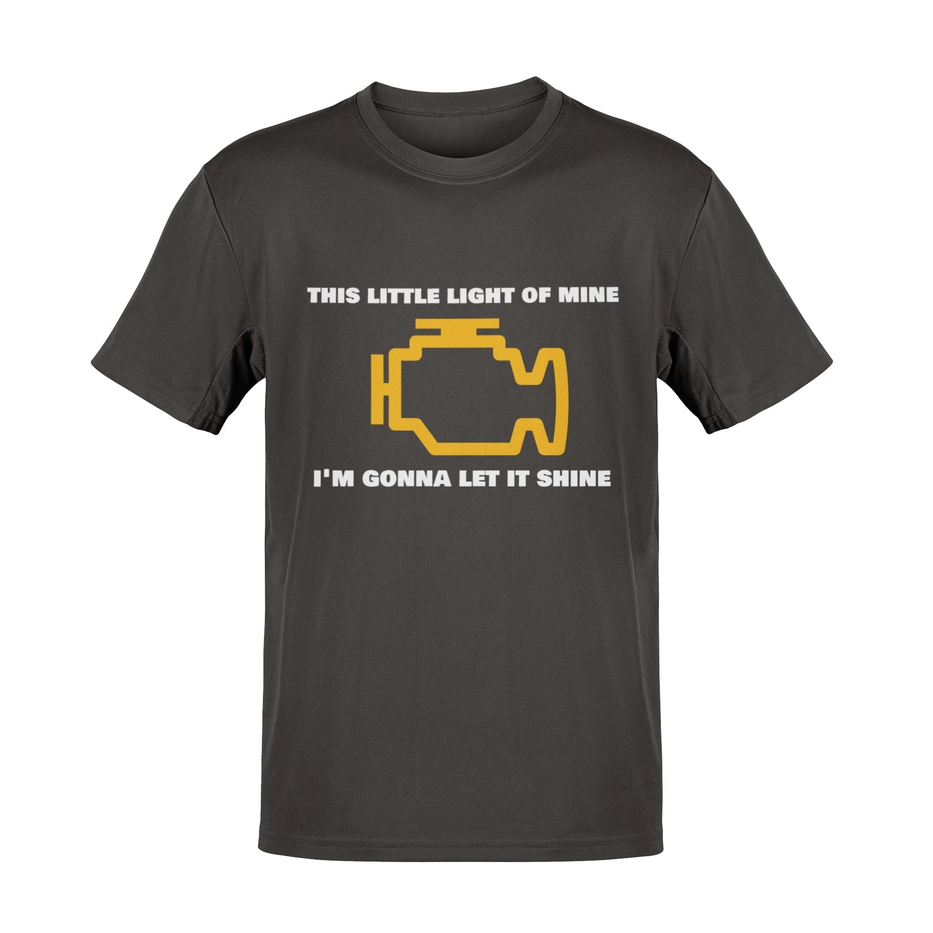 Funny T-Shirt Engine Warning Light This Little Light Of Mine Car Joke Gift T-Shirt