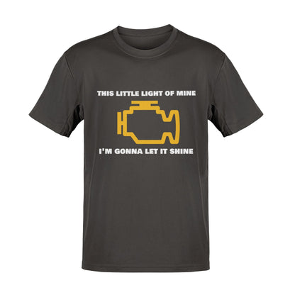 Funny T-Shirt Engine Warning Light This Little Light Of Mine Car Joke Gift T-Shirt