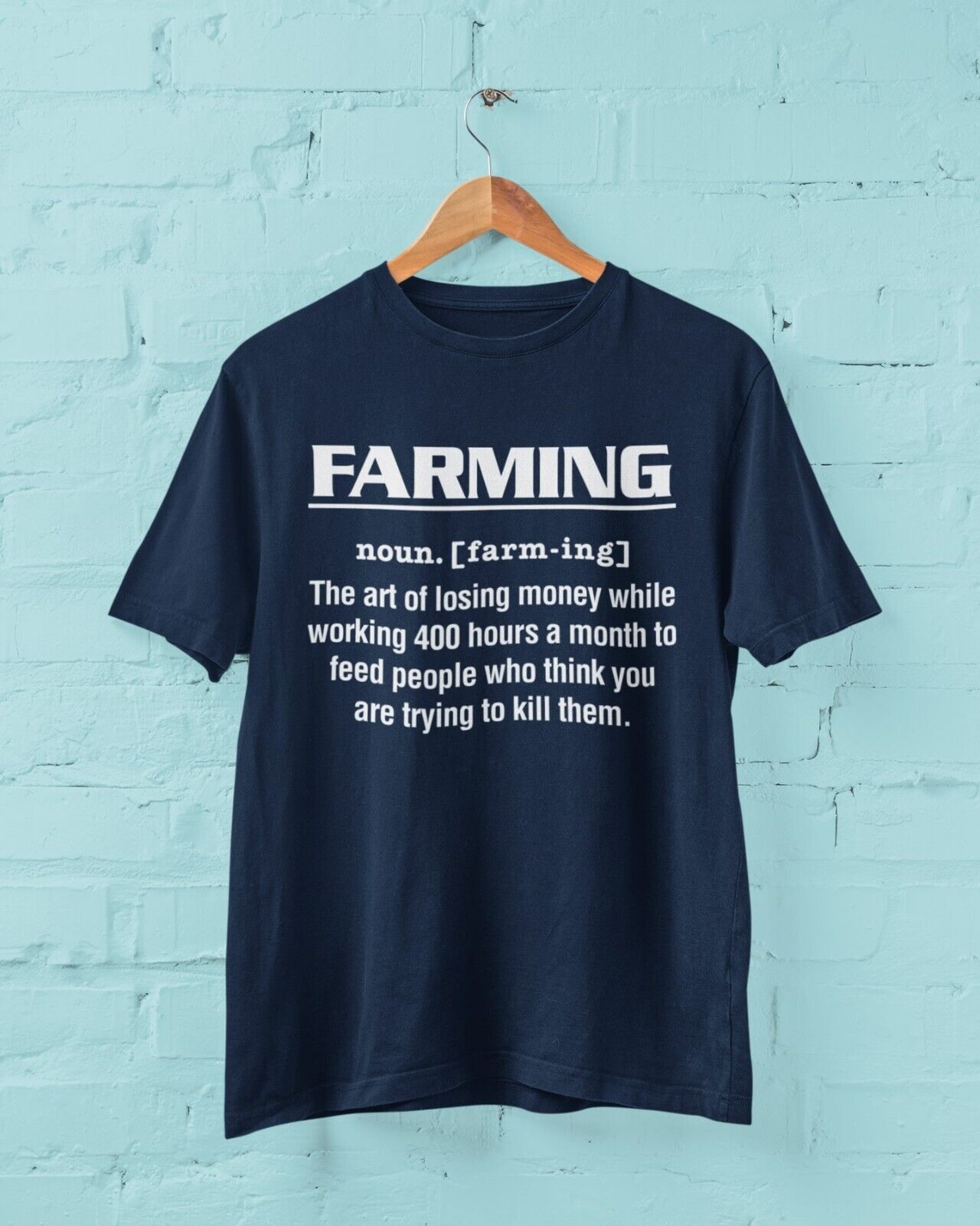 Funny T-Shirt FARMING Dictionary Definition T-Shirt The Art Of Losing Money Gift T-Shirt