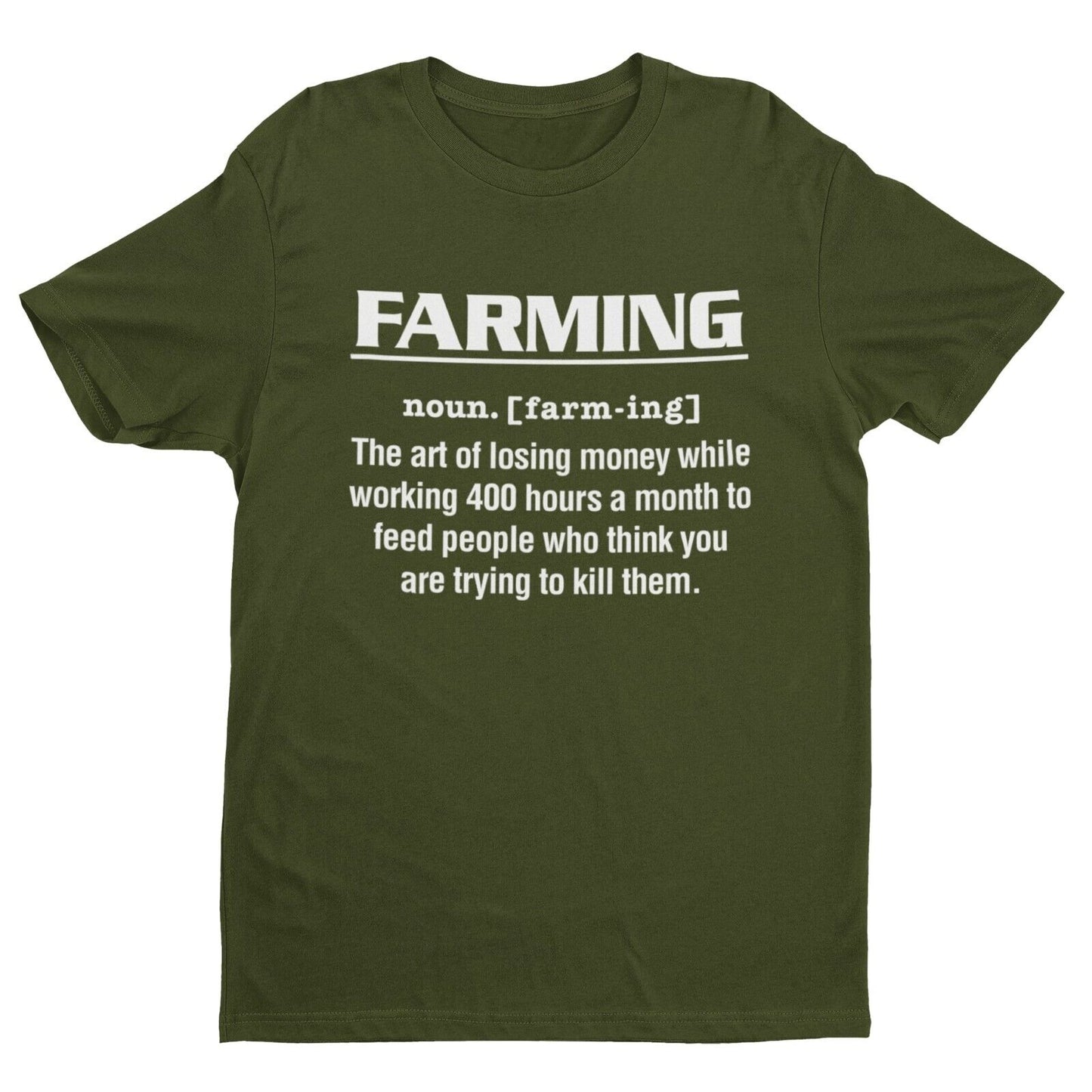 Funny T-Shirt FARMING Dictionary Definition T-Shirt The Art Of Losing Money Gift T-Shirt