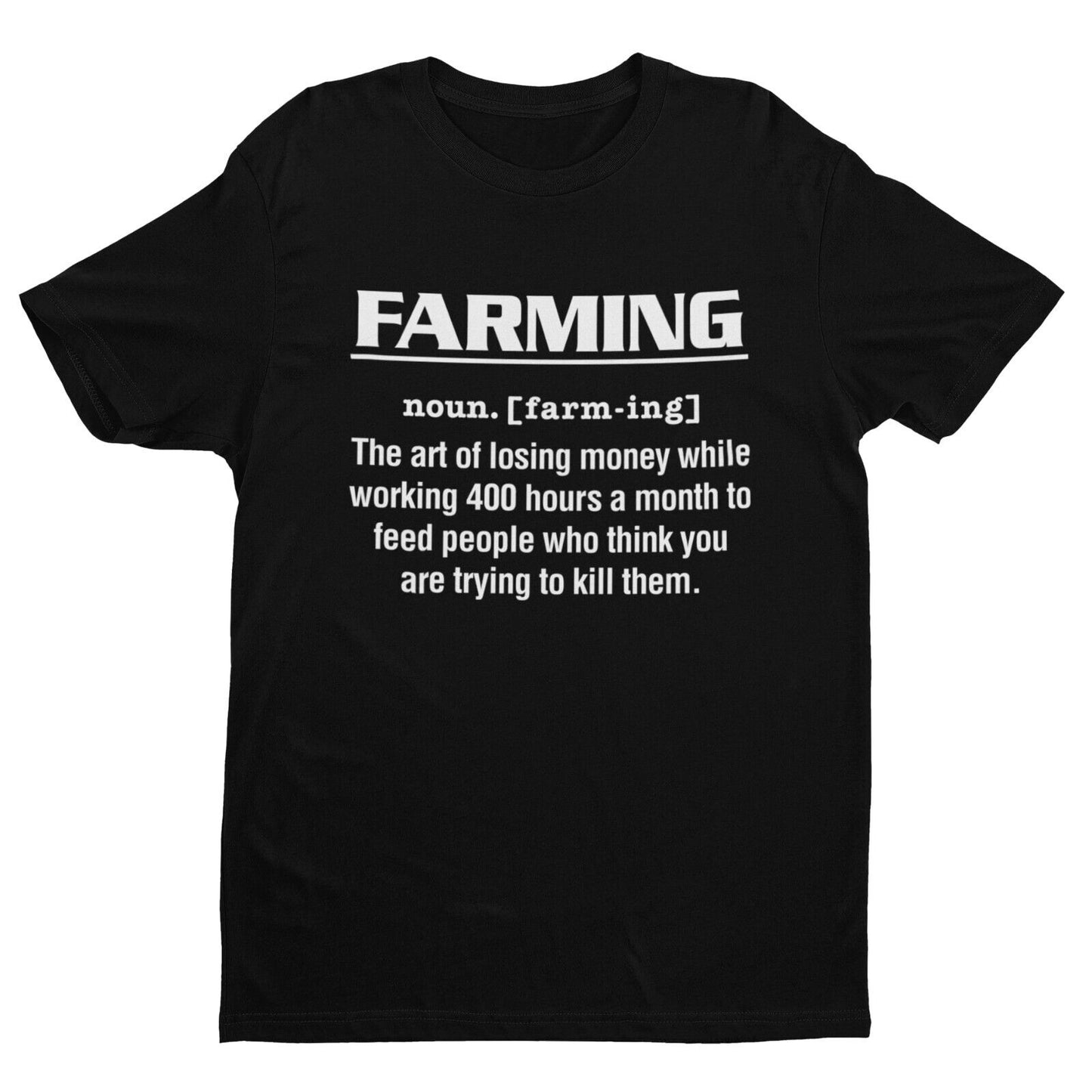 Funny T-Shirt FARMING Dictionary Definition T-Shirt The Art Of Losing Money Gift T-Shirt
