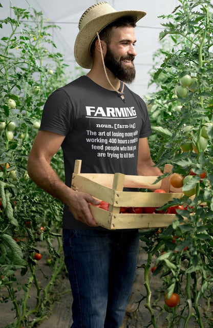 Funny T-Shirt FARMING Dictionary Definition T-Shirt The Art Of Losing Money Gift T-Shirt