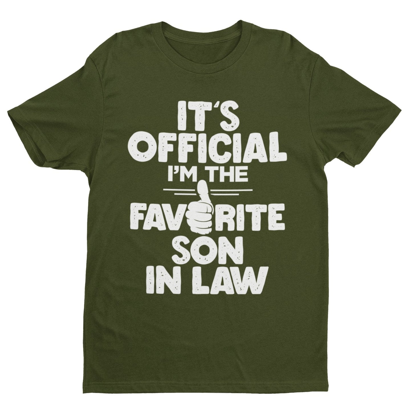 Funny T-Shirt It's Official I'm The Favorite Son In Law Gift Wedding T-Shirt