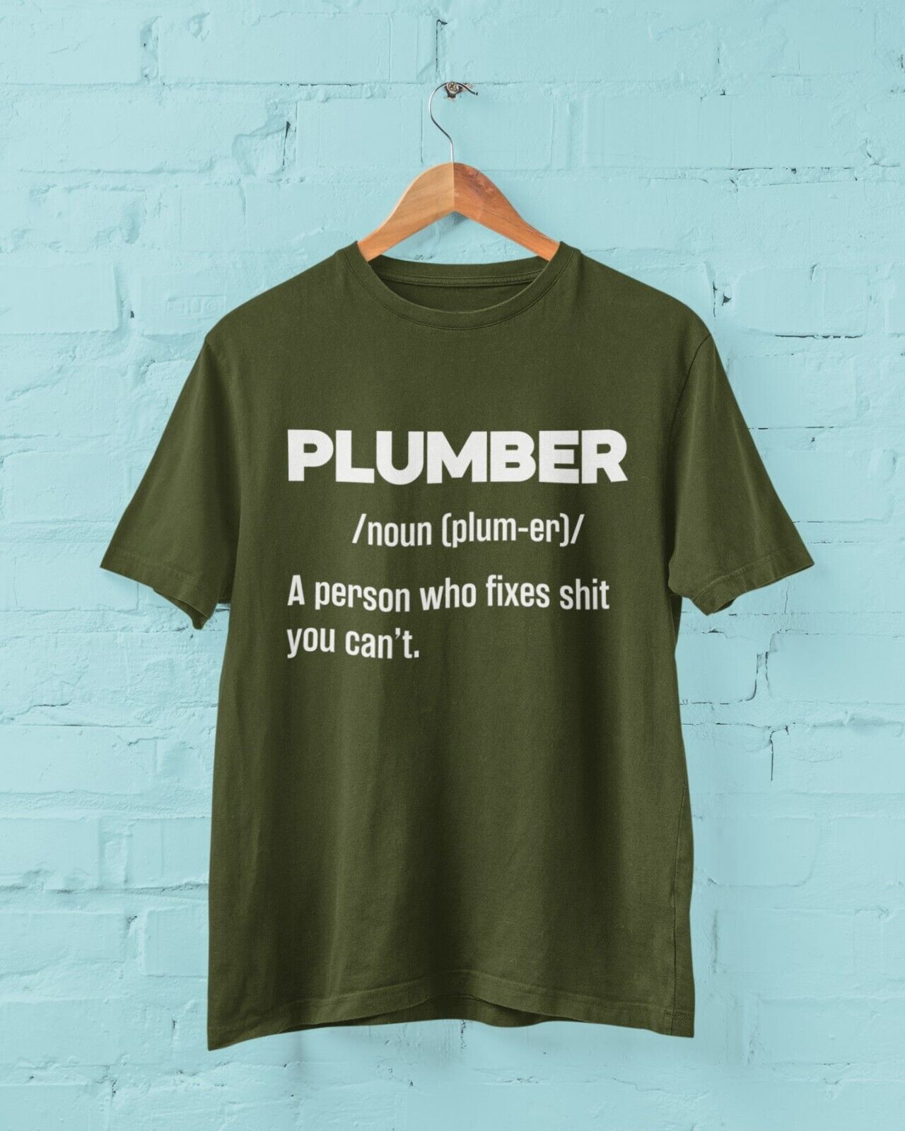 Funny T-Shirt PLUMBER Dictionary Definition Fixes Sh*t You Cant Great Gift T-Shirt