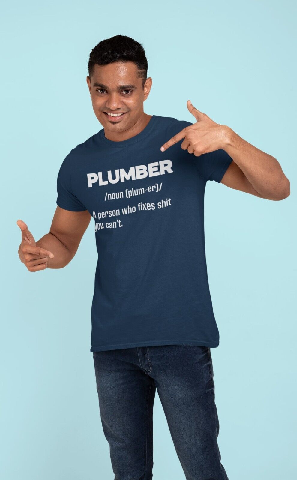 Funny T-Shirt PLUMBER Dictionary Definition Fixes Sh*t You Cant Great Gift T-Shirt