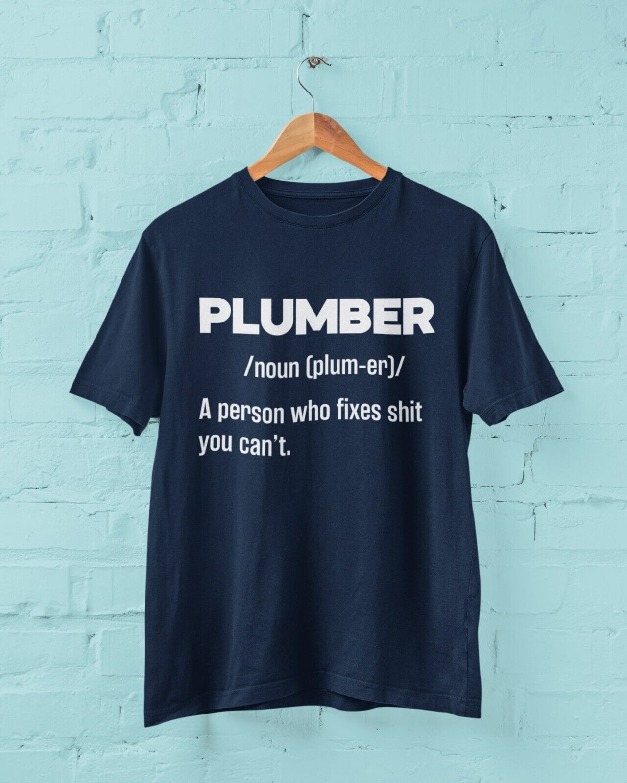 Funny T-Shirt PLUMBER Dictionary Definition Fixes Sh*t You Cant Great Gift T-Shirt