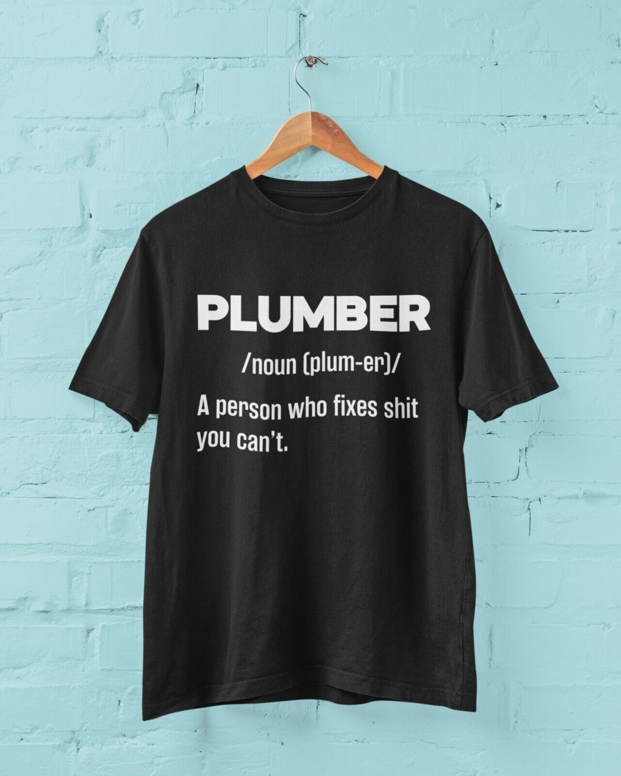 Funny T-Shirt PLUMBER Dictionary Definition Fixes Sh*t You Cant Great Gift T-Shirt