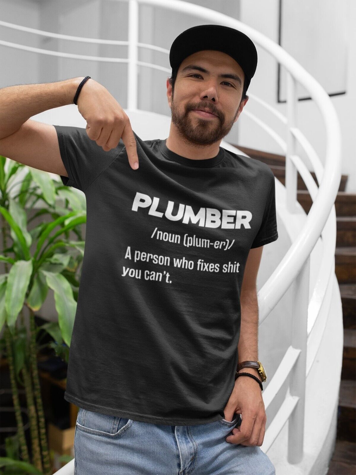 Funny T-Shirt PLUMBER Dictionary Definition Fixes Sh*t You Cant Great Gift T-Shirt