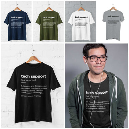 Funny T-Shirt Tech Support Dictionary Definition IT Worker Staff Work Gift T-Shirt