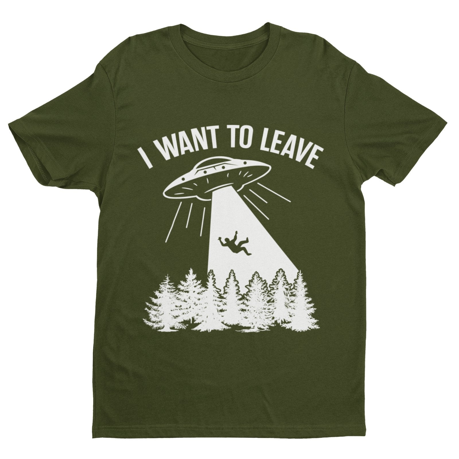 Funny UFO T-Shirt I Want To Leave Retro Alien Roswell Area 51 You Are Not Alone T-Shirt