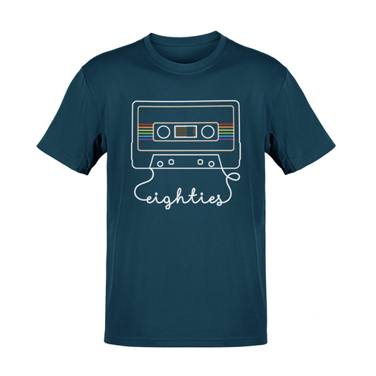 Retro Eighties Cassette Tape Graphic T-Shirt - Nostalgic 80s Style Tee