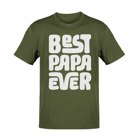 Best Papa Ever T-Shirt - Father's Day Gift Present - Cool Dad Graphic Galaxy Tees