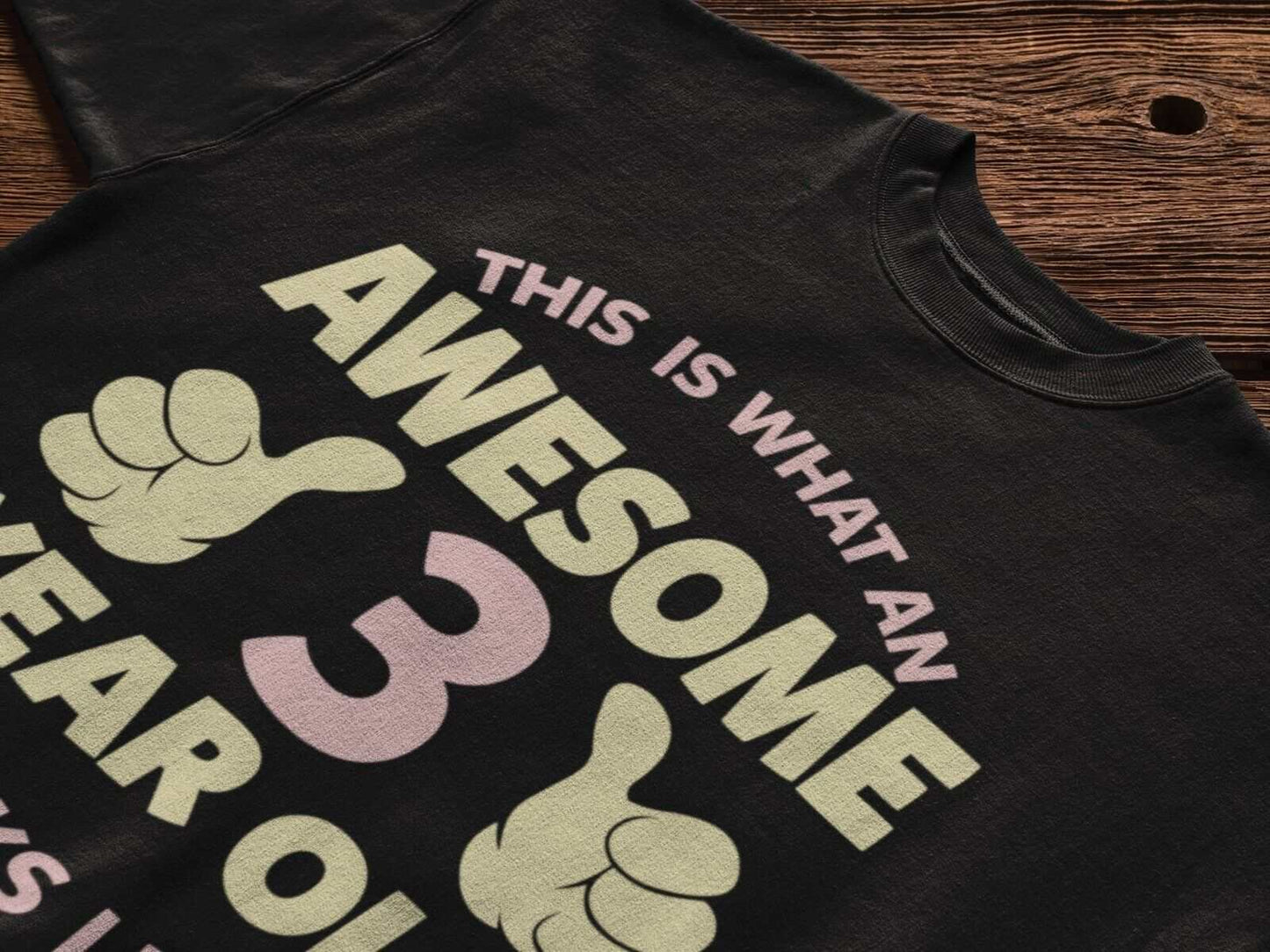 Girls 3rd Birthday T-Shirt This Is What An Awesome 3 Year Old Looks Like Gift
