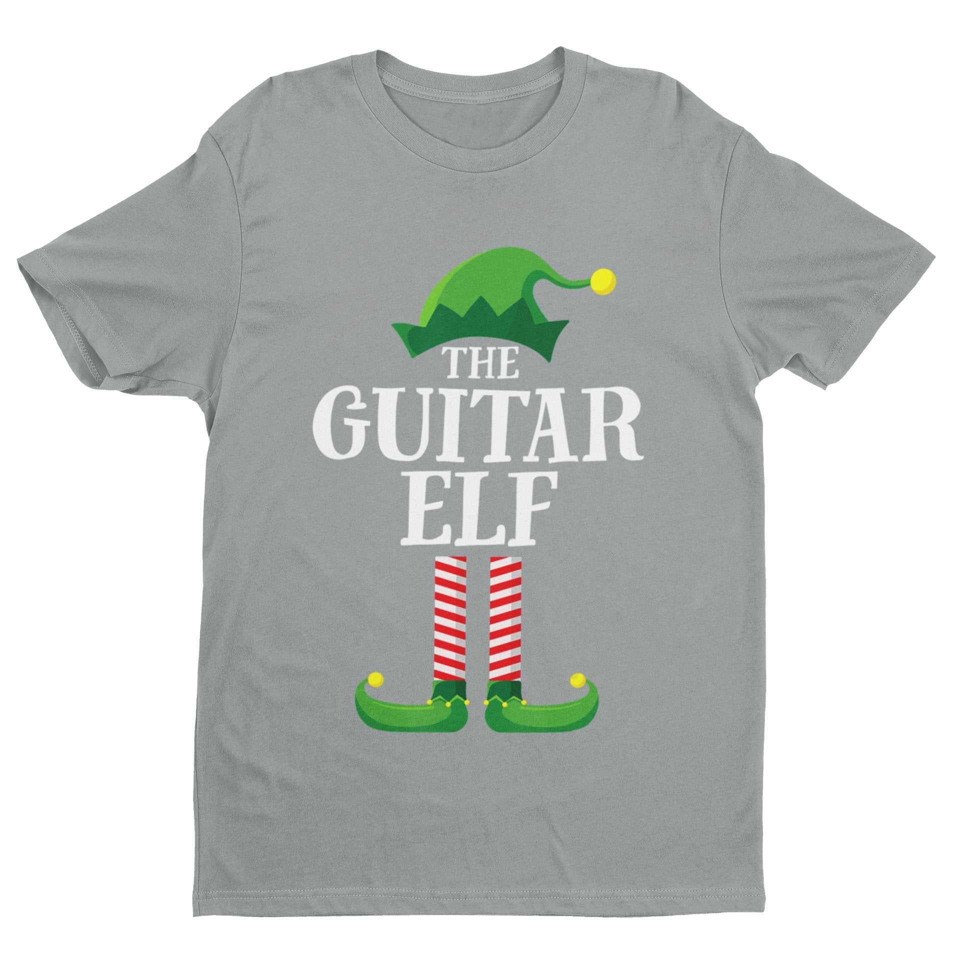 Guitar Themed Christmas Xmas T-Shirt Guitar Elf Guitarist Musician Funny Gift T-Shirt