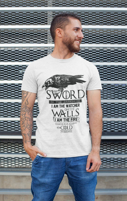 I Am The Sword In The Darkness Oath T-Shirt Retro Watch Nights The Thrones Game T-Shirt