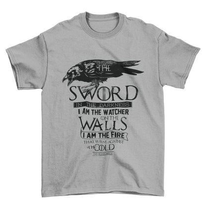 I Am The Sword In The Darkness Oath T-Shirt Retro Watch Nights The Thrones Game T-Shirt