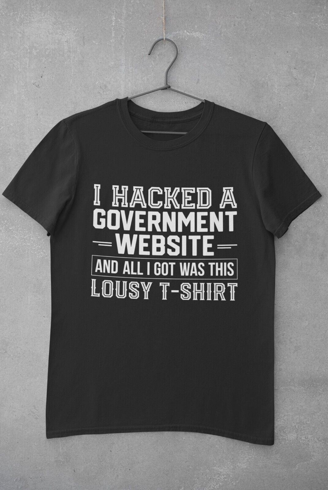I HACKED A GOVERNMENT WEBSITE AND ALL I GOT WAS THIS LOUSY T-Shirt Funny T-Shirt T-Shirt