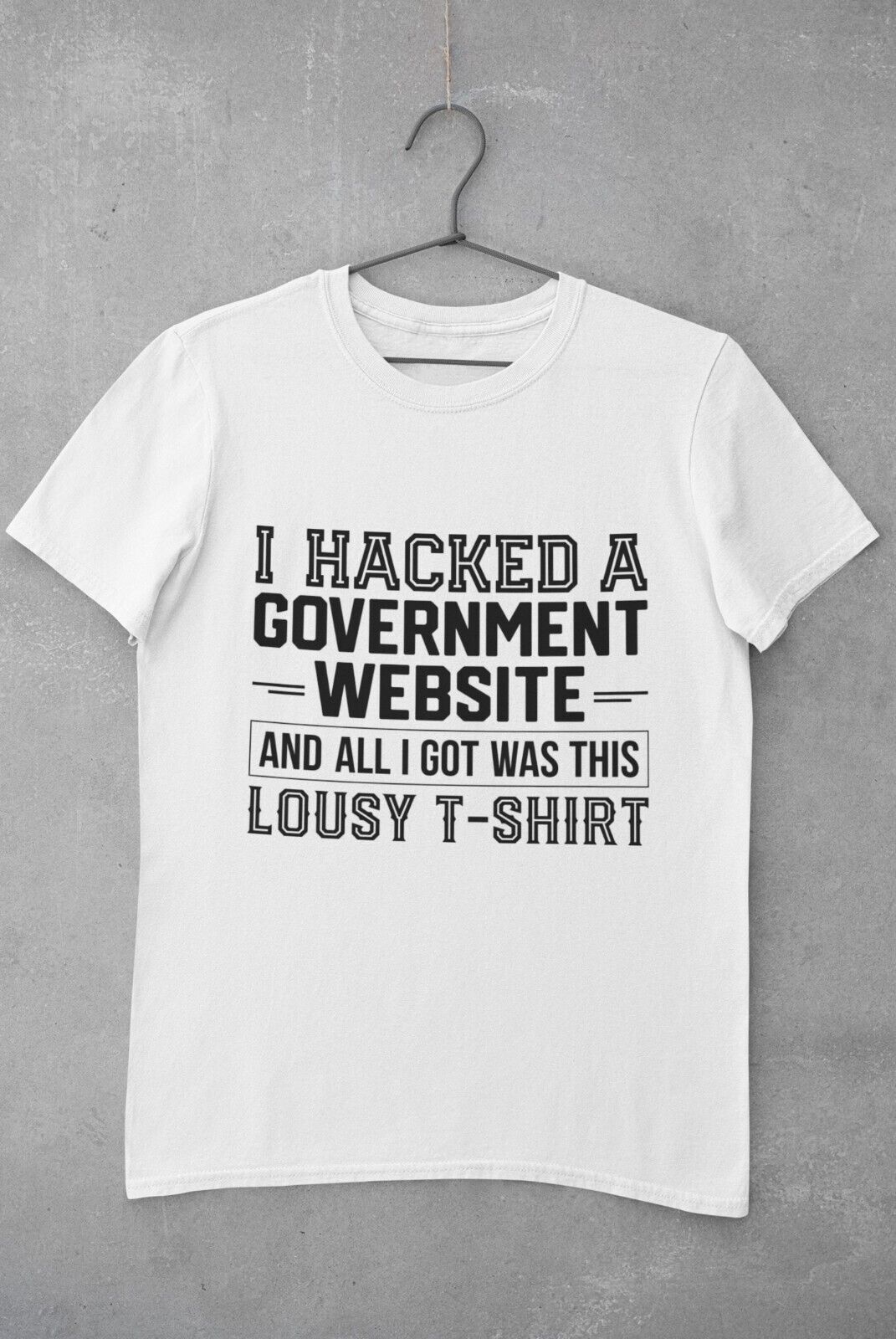 I HACKED A GOVERNMENT WEBSITE AND ALL I GOT WAS THIS LOUSY T-Shirt Funny T-Shirt T-Shirt
