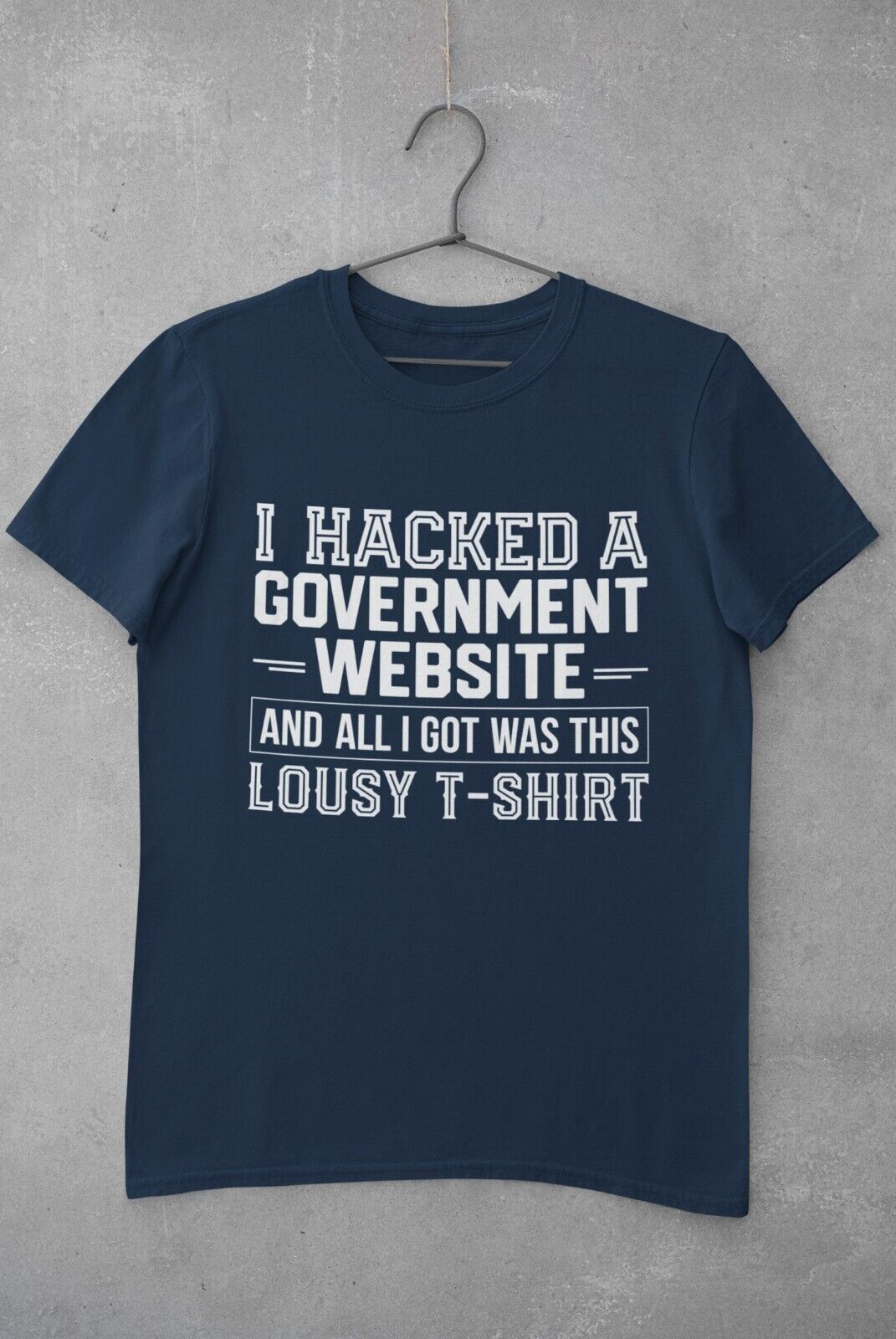 I HACKED A GOVERNMENT WEBSITE AND ALL I GOT WAS THIS LOUSY T-Shirt Funny T-Shirt T-Shirt