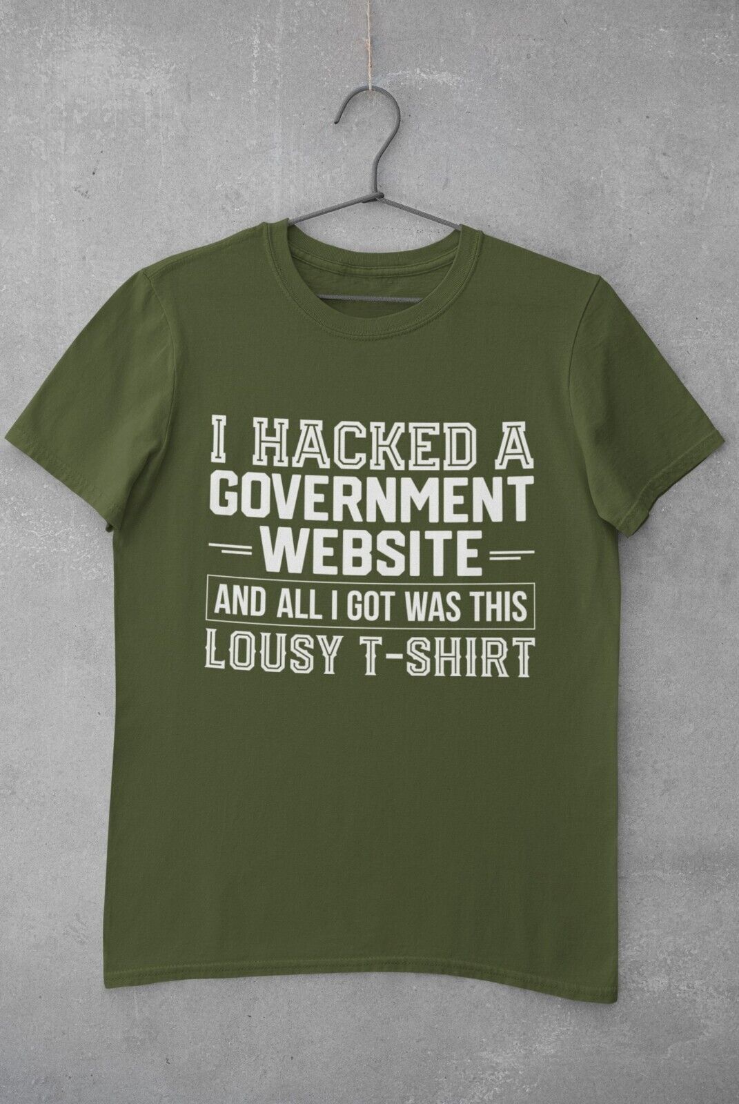 I HACKED A GOVERNMENT WEBSITE AND ALL I GOT WAS THIS LOUSY T-Shirt Funny T-Shirt T-Shirt
