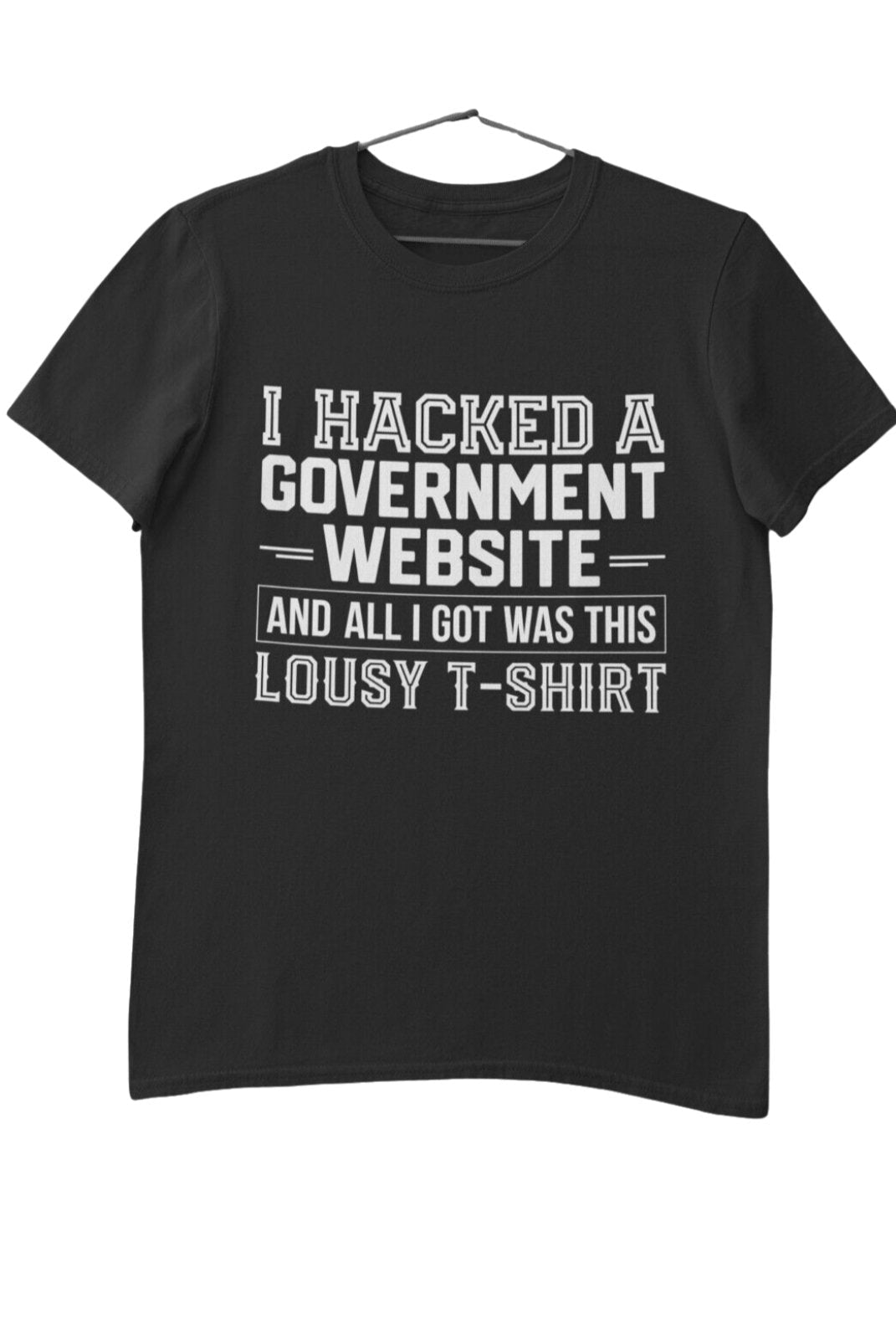 I HACKED A GOVERNMENT WEBSITE AND ALL I GOT WAS THIS LOUSY T-Shirt Funny T-Shirt T-Shirt