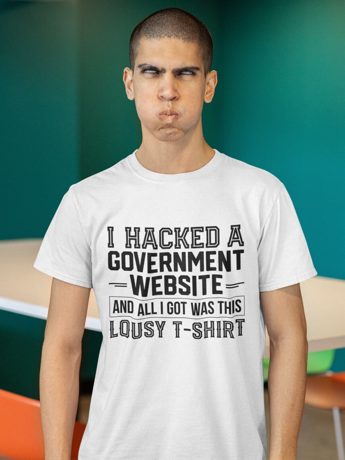 I HACKED A GOVERNMENT WEBSITE AND ALL I GOT WAS THIS LOUSY T-Shirt Funny T-Shirt T-Shirt