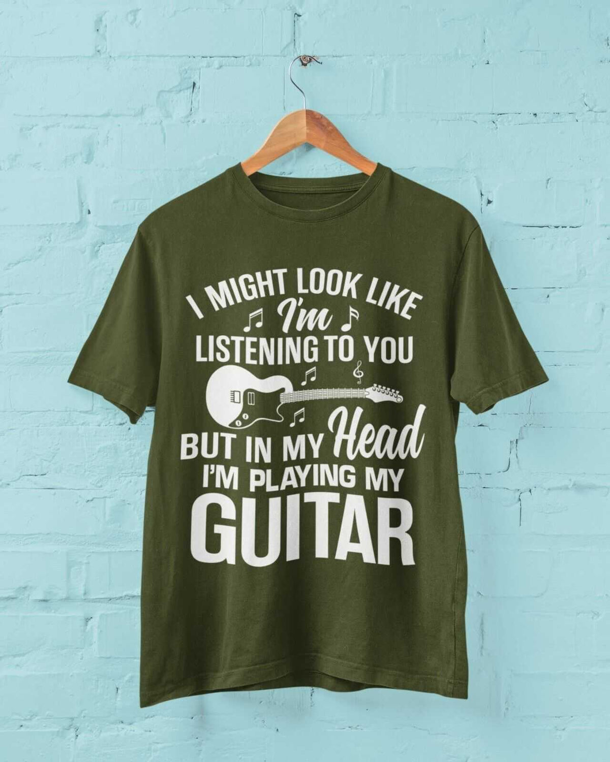 In My Head I'm Playing Guitar T-Shirt, supporting product image 9
