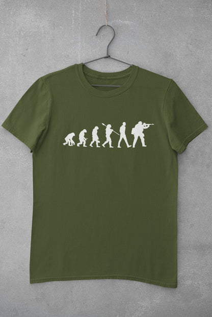 Evolution of Army T-Shirt: Darwin Style British Soldier Tee