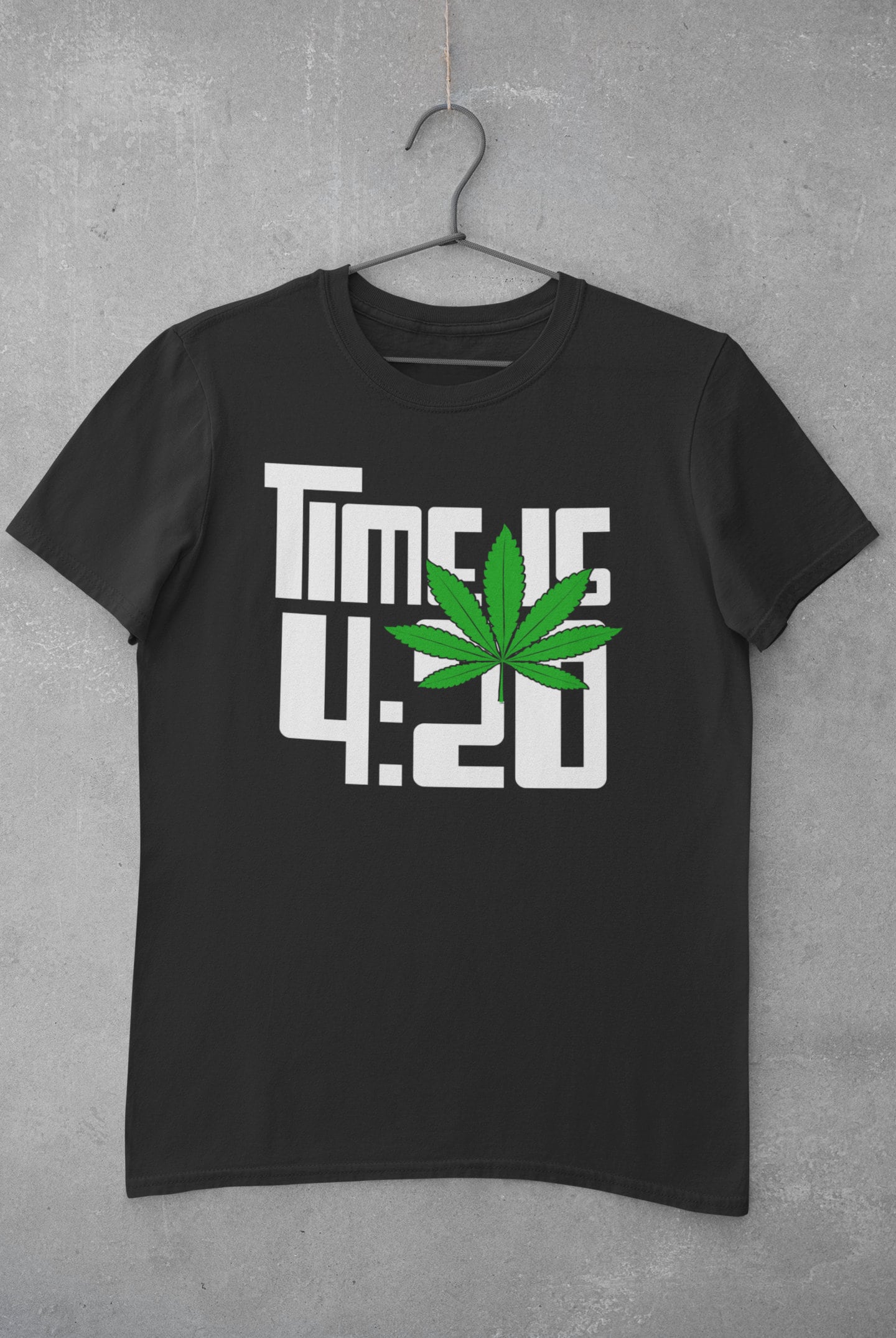 Funny T-Shirt Time Is 4:20 weed 420 stoner WD38 - product image 2