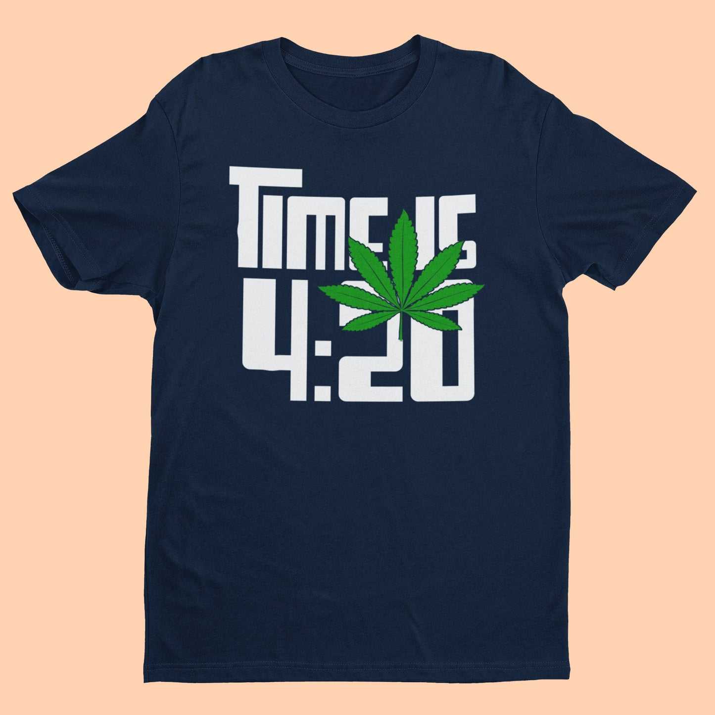 Funny T-Shirt Time Is 4:20 weed 420 stoner WD38 - product image 4