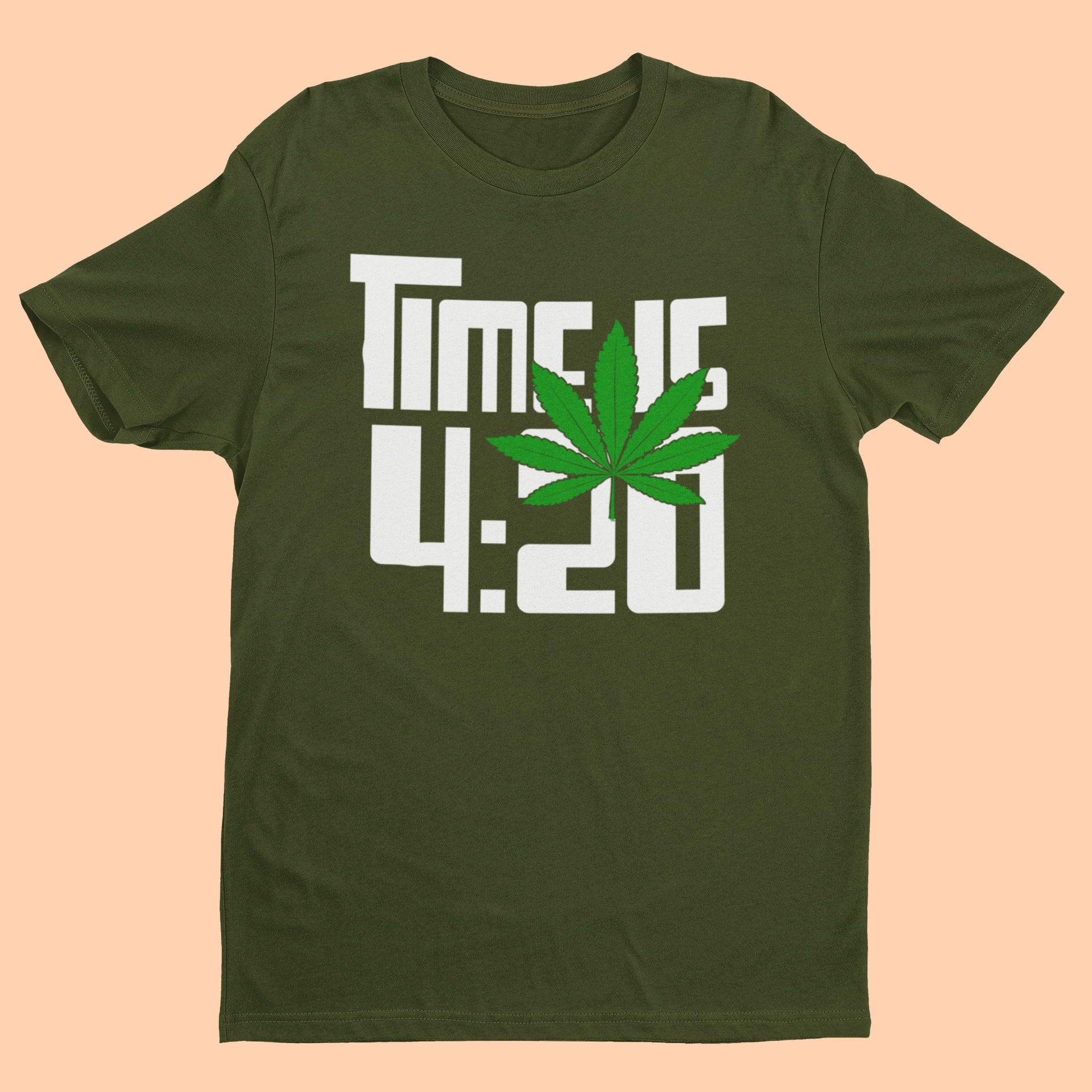 Funny T-Shirt Time Is 4:20 weed 420 stoner WD38 - product image 6