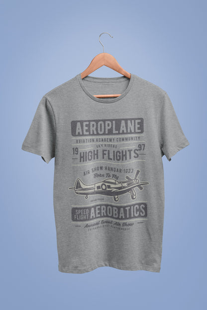Aeroplane T-Shirt Aviation Academy Community Sky Riders High Flights 1997 Speed Flight Aerobatics