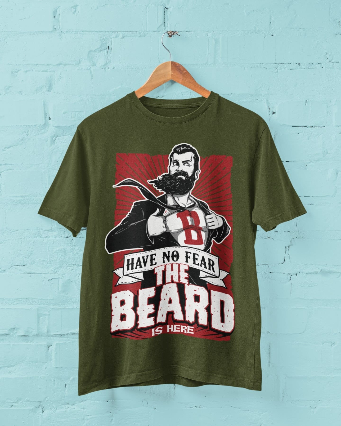 Funny T-Shirt Have No Fear The Beard Is Here joke top beard gifts - product image 3