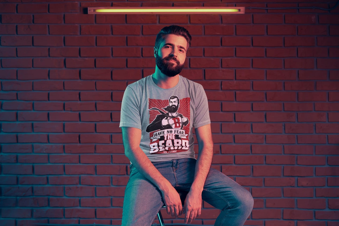Funny T-Shirt Have No Fear The Beard Is Here joke top beard gifts - product image 7
