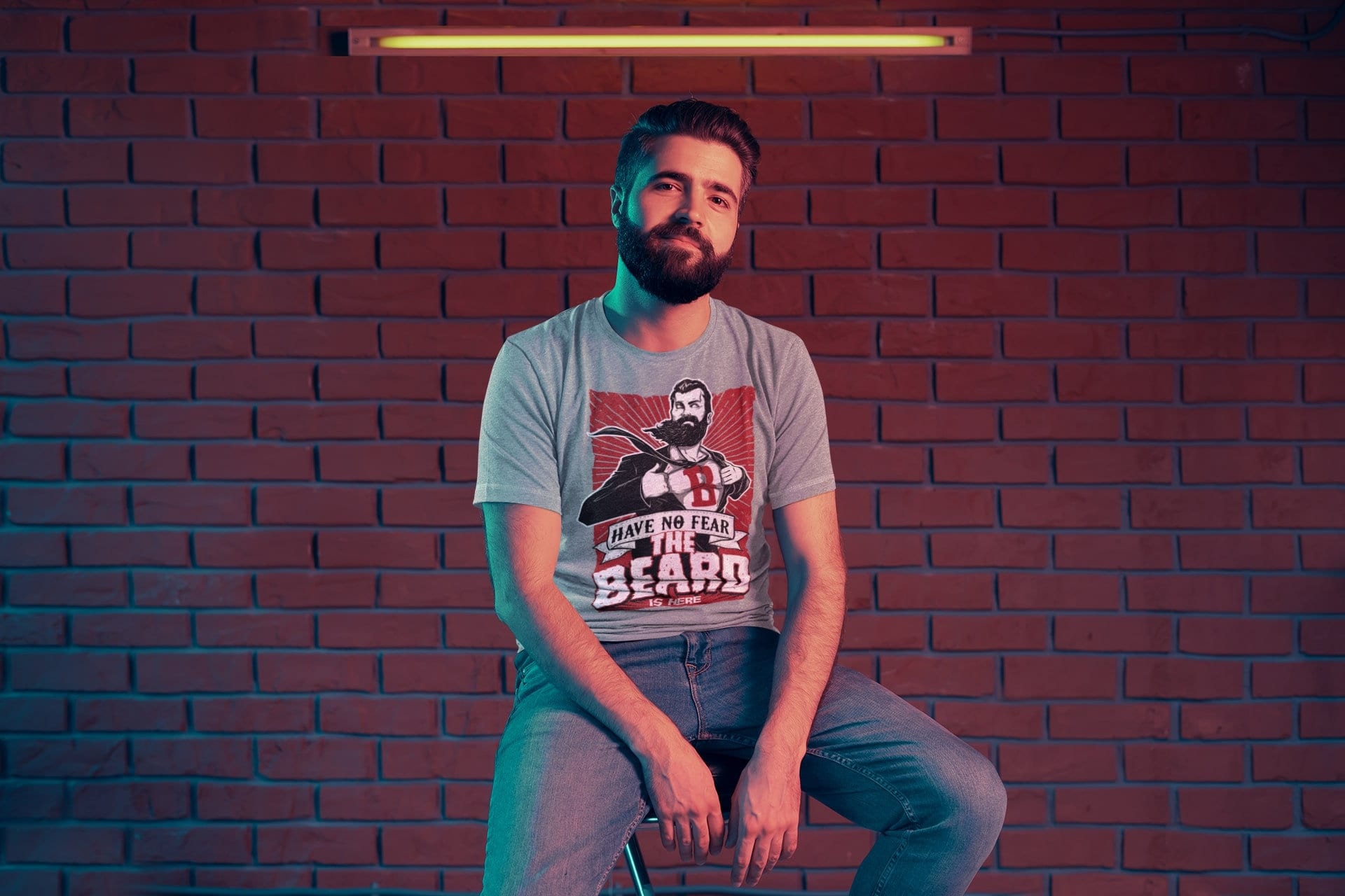 Funny T-Shirt Have No Fear The Beard Is Here joke top beard gifts - product image 7