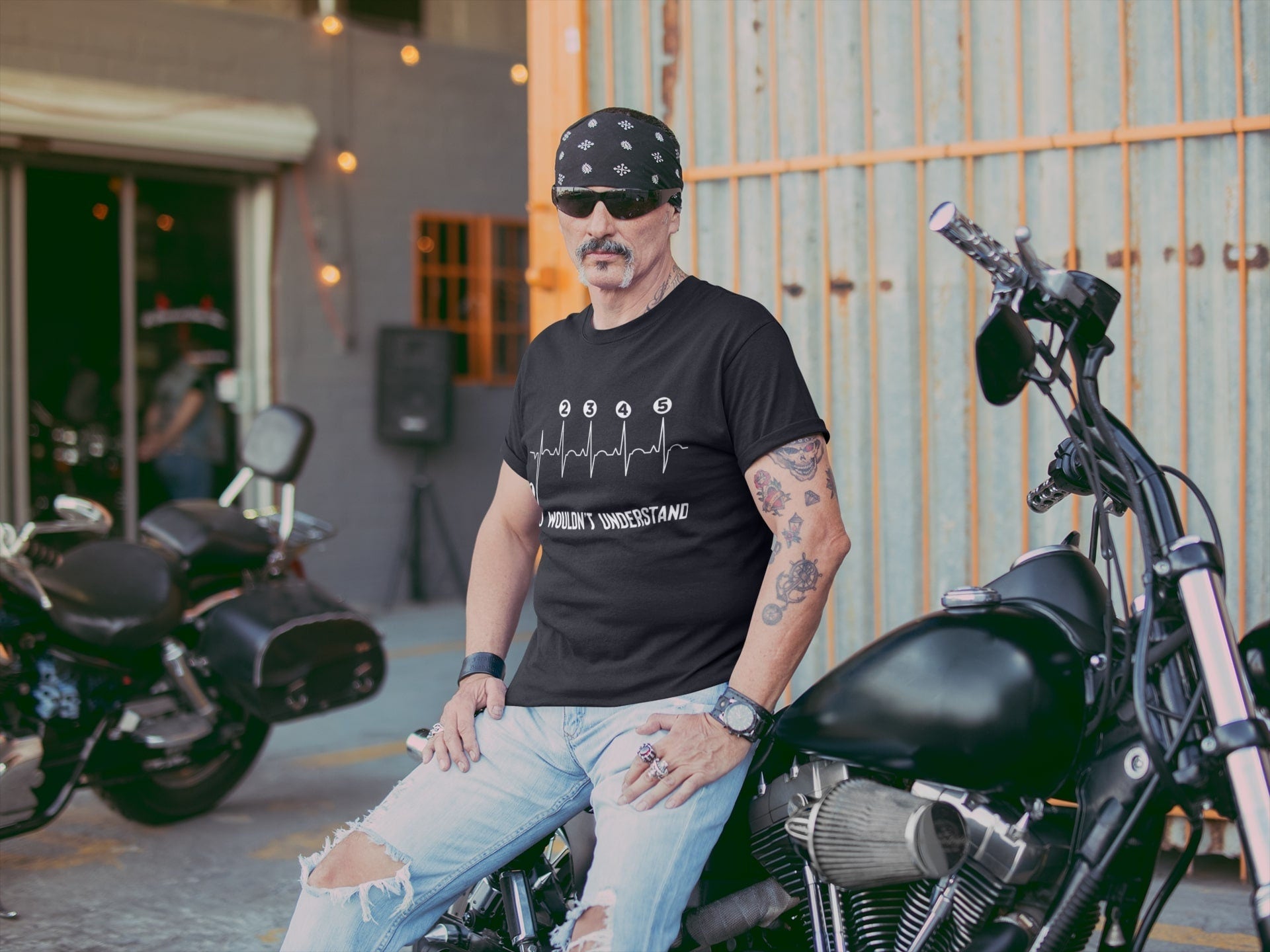 Biker Heart Beat - You Wouldn't Understand Biker T-Shirt - product image 7
