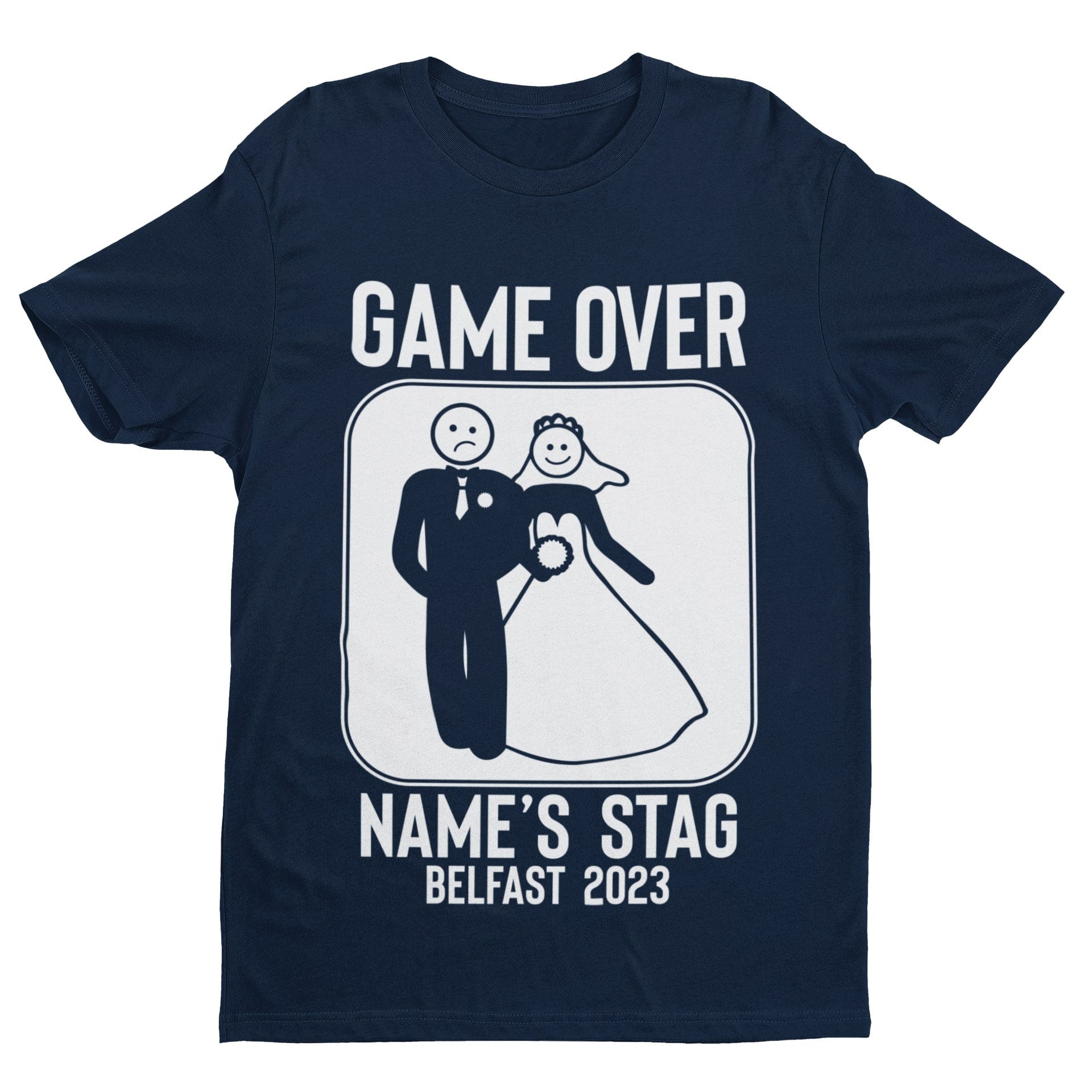 Personalised Stag Do T-Shirt: Game Over Groom Party Tee - product image 3