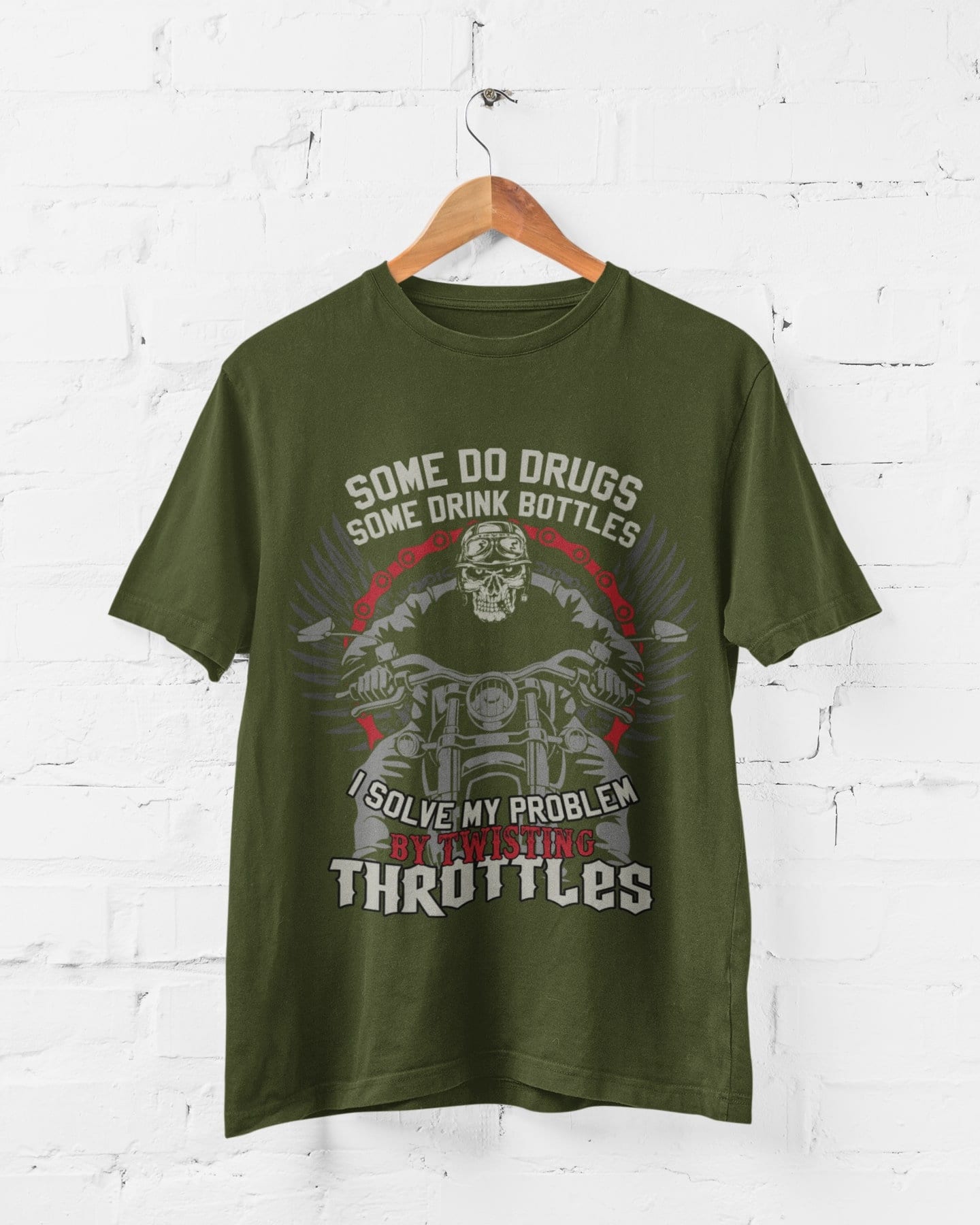 Biker T-Shirt: Twisting Throttles Motorcycle Enthusiast Gift - product image 3