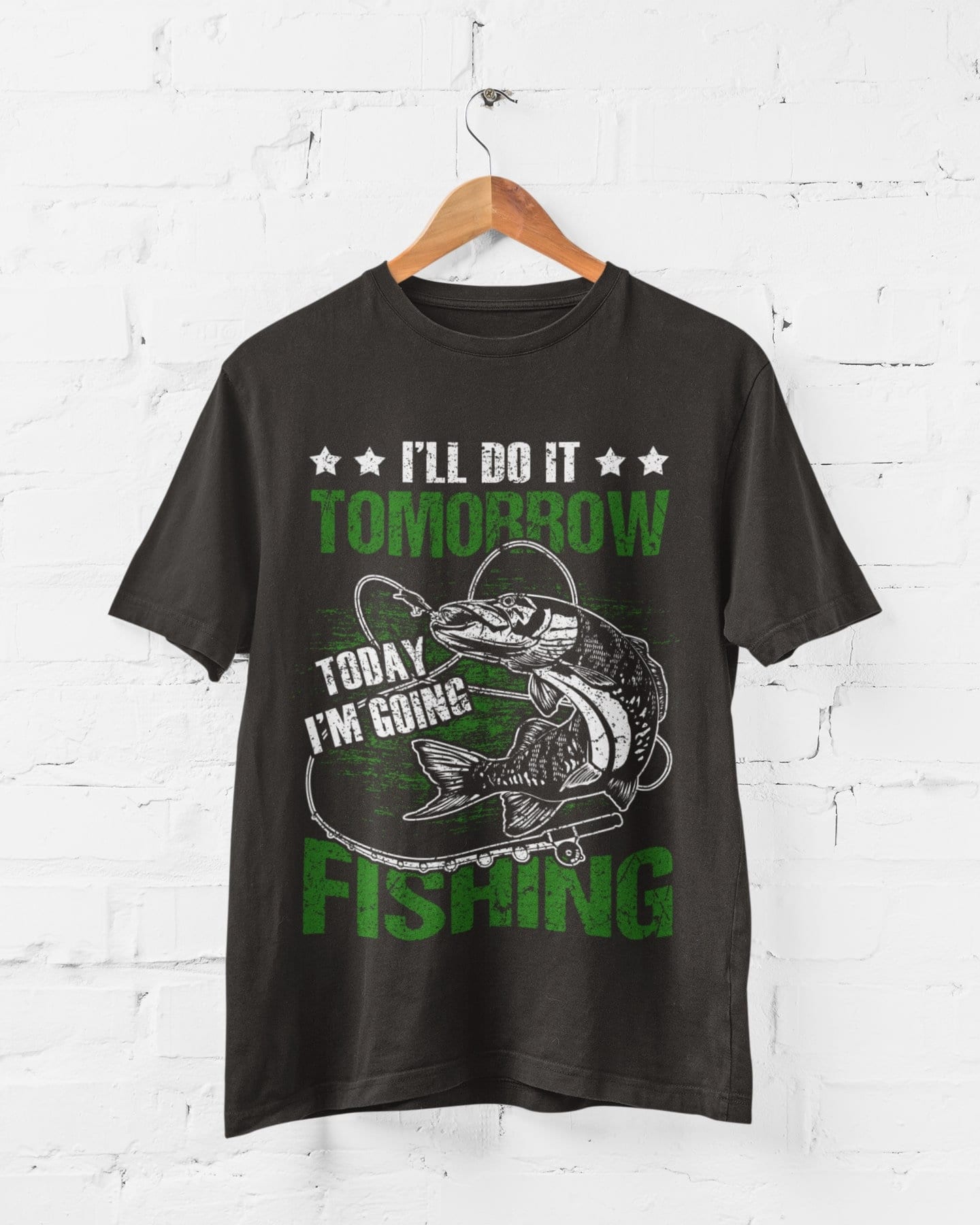 Funny Fishing T-Shirt: I'll Do It Tomorrow - Angler Gift
