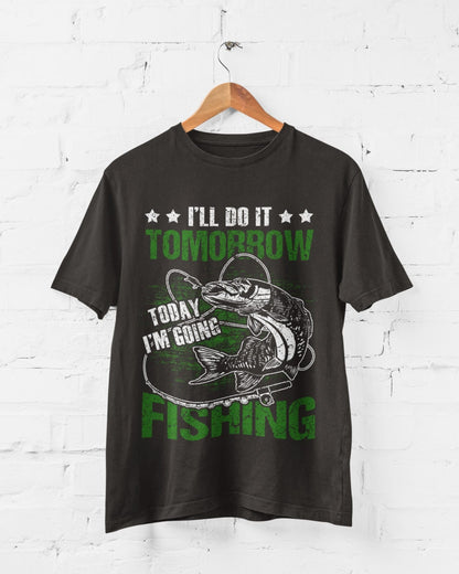 Funny Fishing T-Shirt: I'll Do It Tomorrow - Angler Gift