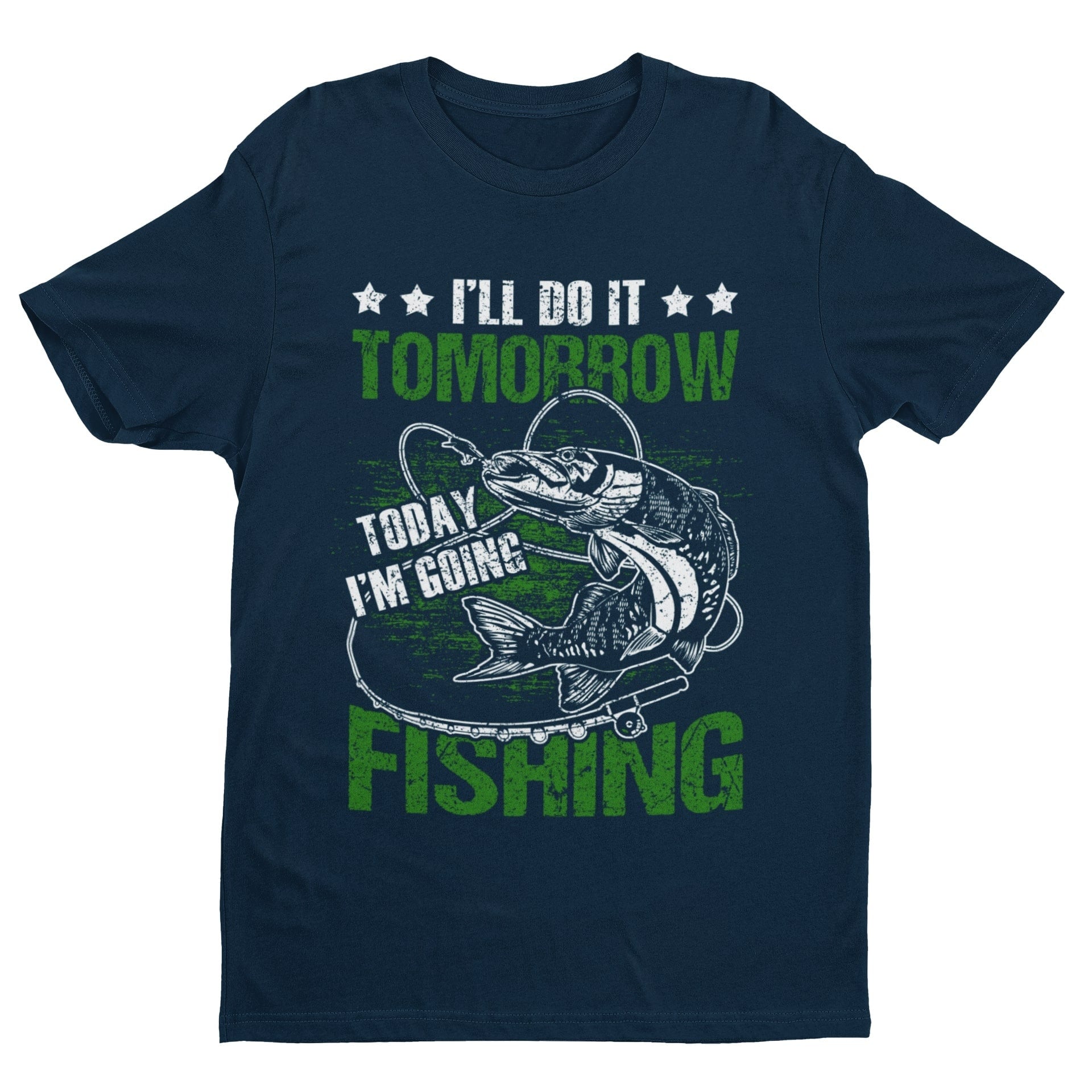 Funny Fishing T-Shirt: I'll Do It Tomorrow - Angler Gift - product image 5