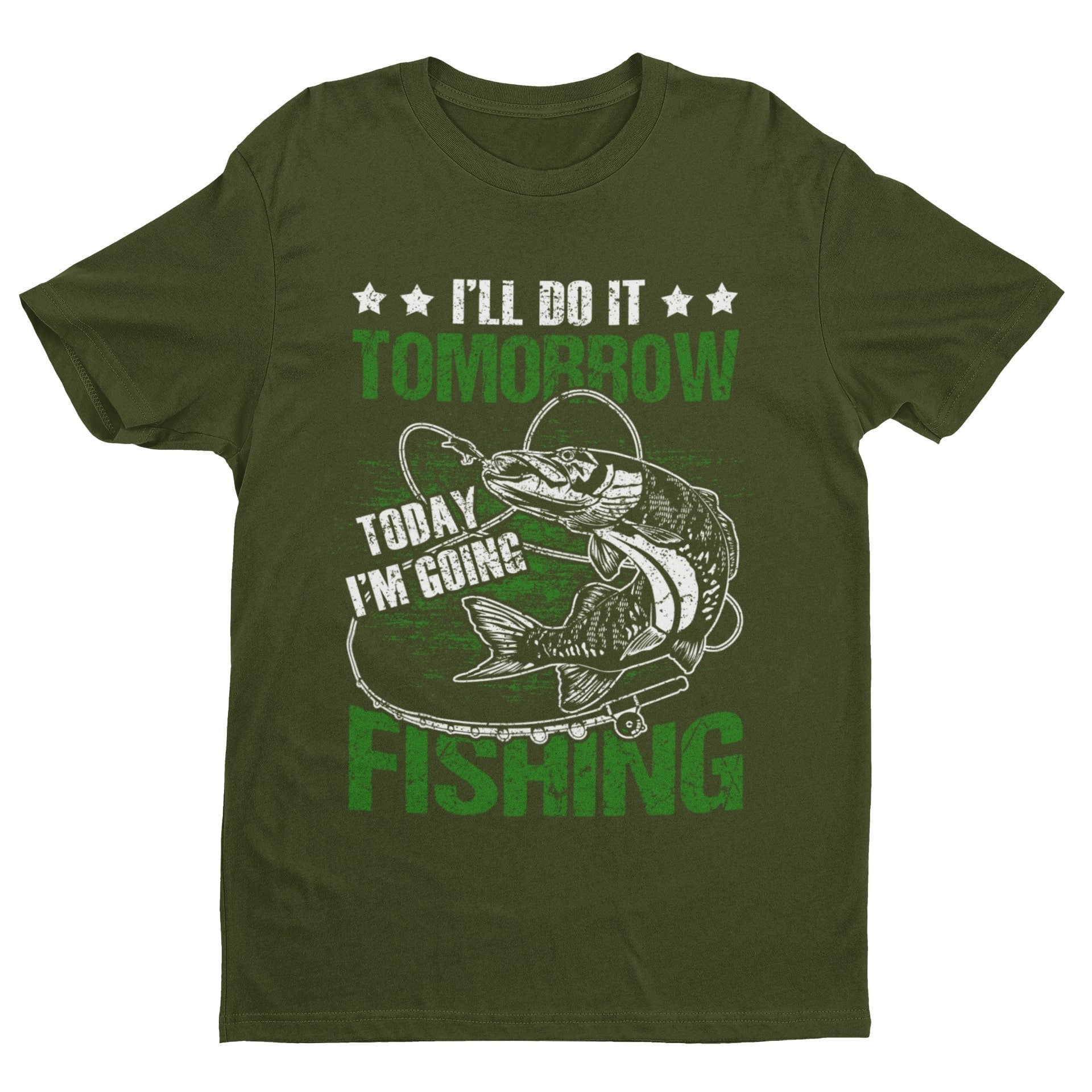 Funny Fishing T-Shirt: I'll Do It Tomorrow - Angler Gift - product image 6
