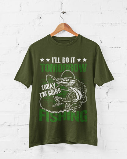 Funny Fishing T-Shirt: I'll Do It Tomorrow - Angler Gift - product image 3
